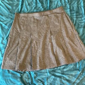 Gray Pleated Skirt